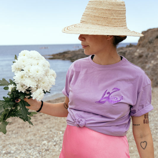 TEE-LILAC-"LUCK"- WOMEN
